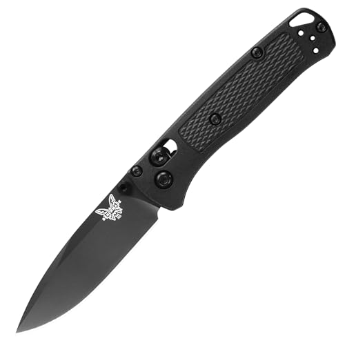Benchmade Mini Bugout Taschenmesser - Carbon Griff 533-3. Kompaktes Klappmesser mit Carbon-Griffschalen, ideal für präzises Schneiden im Alltag.
