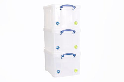 Really Useful Aufbewahrungsboxen 3er-Pack 35 l farblos
