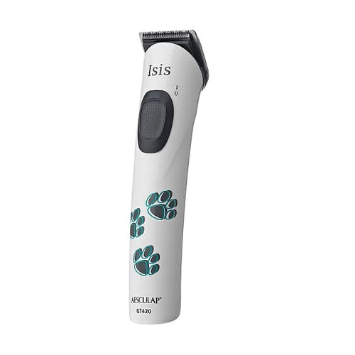 Kerbl GT421 Isis Akkuschermaschine mit Li-Ion Akku. Handliches blau-schwarzes Gerät zum Scheren von Tierhaaren.
