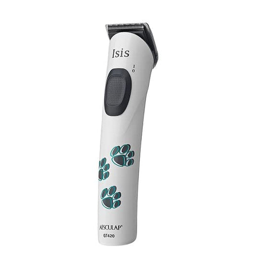 Kerbl GT421 Isis Akkuschermaschine mit Li-Ion Akku. Handliches blau-schwarzes Gerät zum Scheren von Tierhaaren.