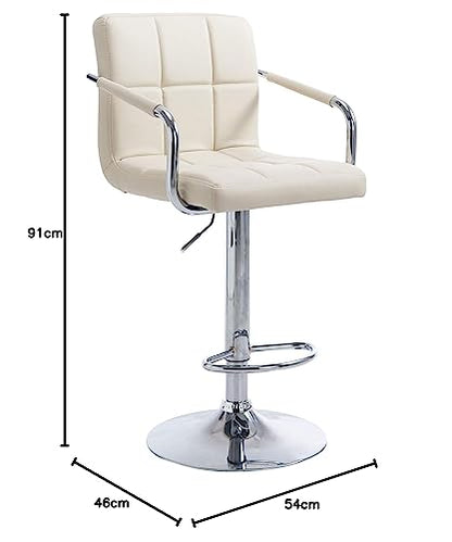 CLP Barhocker Lucy V2 Kunstleder weiss – Höhenverstellbar