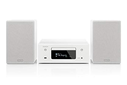 Denon CEOL N-10 Kompaktanlage, HiFi Verstärker mit 2-Wege Lautsprechern, CD-Player, Internetradio, Musikstreaming, HEOS Multiroom, Bluetooth, WLAN, AirPlay 2, Alexa Kompatibel, 2 Optische TV-Eingänge