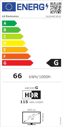 LG OLED48C5ELB – 4K OLED evo AI Smart Fernseher 48 Zoll