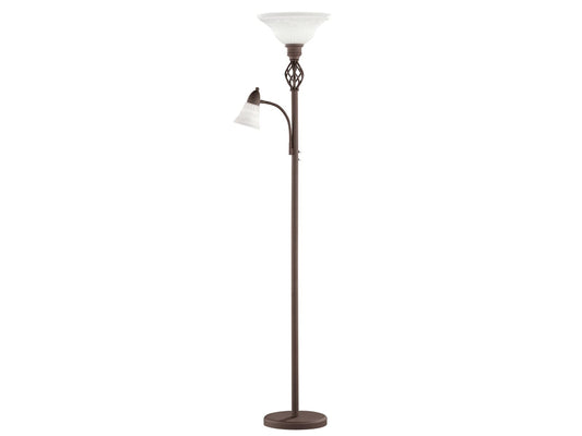 Trio Leuchten Rustica 4602021-24 LED Stehleuchte, rostfarbig. Sie dient zur blendfreien Raumausleuchtung.