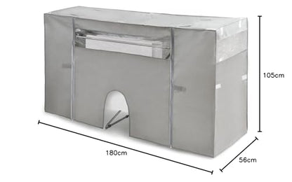 Rayen Wäscheständerabdeckung mit Heizung - Ausziehbar Grau 105-180cm