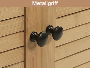 EUGAD Waschbeckenunterschrank Badezimmer – 2 Lamellentüren, 60x60x30 cm