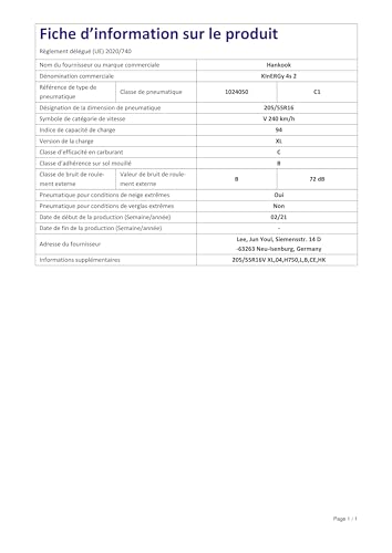 HANKOOK KINERGY 4S 2 H750 XL Ganzjahresreifen - 225/55R16 94V