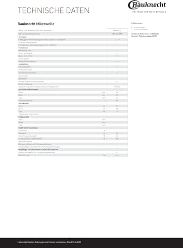 Bauknecht MW 254 SM Grill-Mikrowelle mit Dampfgarfunktion