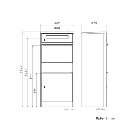 Metzler Bispo Paketbriefkasten XXL - Anthrazitgrau matt