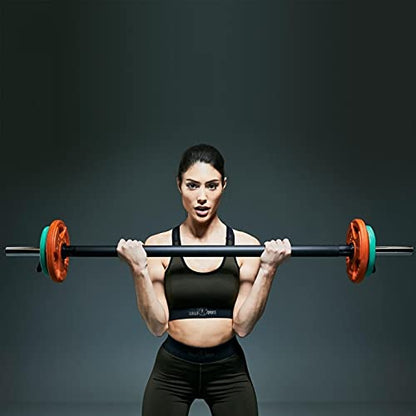 GORILLA SPORTS® Fitness Hantelscheiben 50mm Gummi mit Griffe