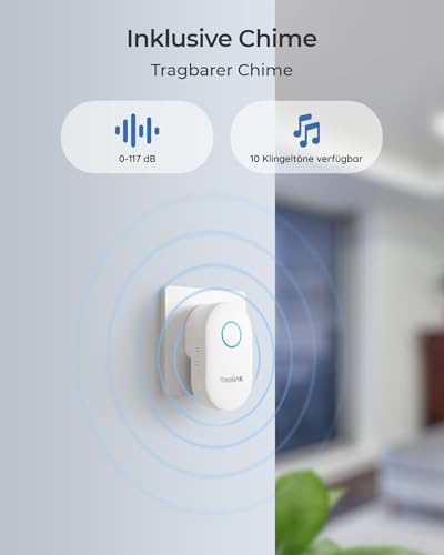 Reolink Video-Türklingel kabelgebunden – WLAN mit Chime 5MP