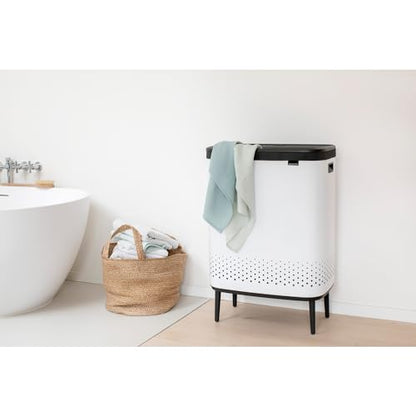 Brabantia Bo Wäschesammler Hi 2x45L Wäschekorb - Weiss