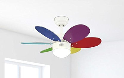 Turbo II 78673 76cm Deckenventilator - Weiss mit Leuchte