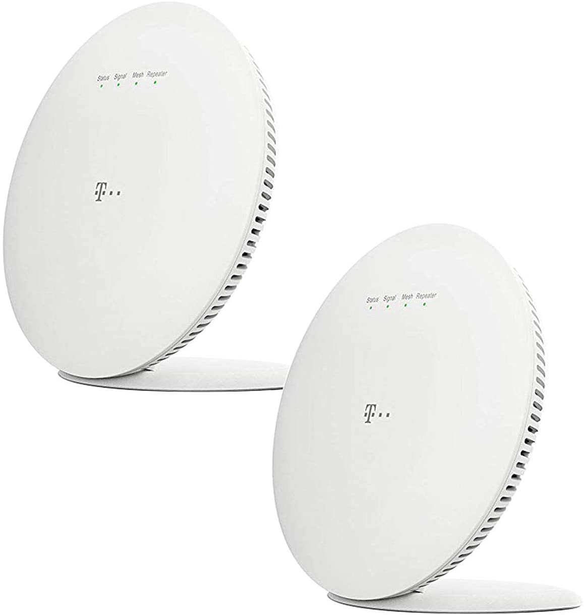 Telekom Speed Home WiFi WLAN Mesh Repeater - Doppelpack: Zwei weiße, kompakte Geräte. Erweitert die WLAN-Abdeckung für ein nahtloses Mesh-Netzwerk.