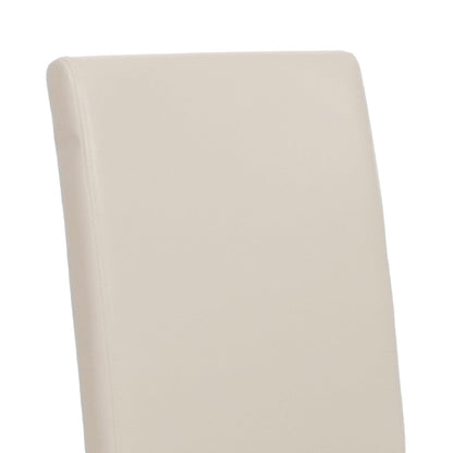 Mendler Littau 4er-Set Esszimmerstuhl - Kunstleder weiss