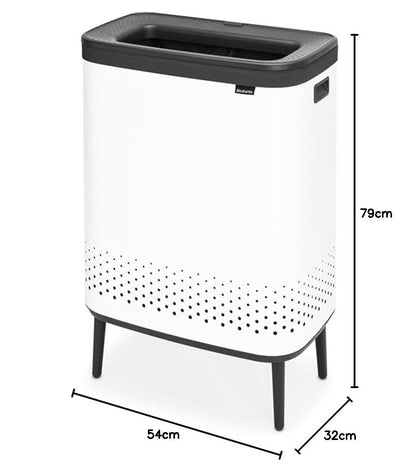 Brabantia Bo Wäschesammler Hi 2x45L Wäschekorb - Weiss