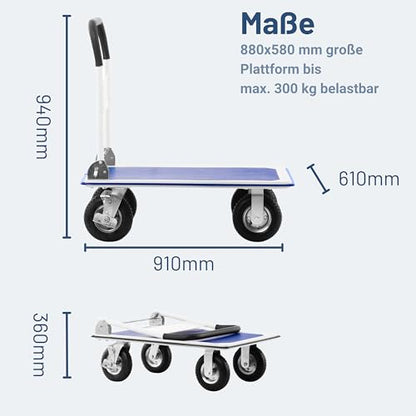 Pallit Carry-R Transportwagen klappbar 300kg Luftbereifung