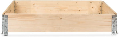 gardivo Hochbeet 120x80x20 cm - 3-teiliger Palettenrahmen Holz