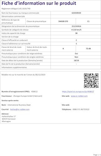 GOODRIDE SW608 SNOWMASTER Winterreifen - 215/65 R16 98H