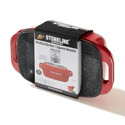STONELINE Aluguss Bräter Induktion - 43x26 cm Rot, 8.4L