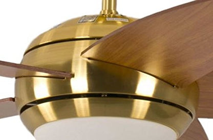 Melton Deckenventilator mit Beleuchtung 132cm, Messing/Honigahorn