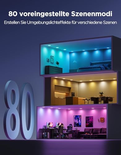 Govee Smart Einbaustrahler RGBWW LED Spot Matter Alexa 4er-Pack