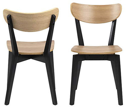 AC Design Roxanne Esszimmerstühle 2er Set - Eiche/Schwarz