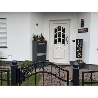 Metzler Bispo 2 Standbriefkasten Paketbox - Anthrazitgrau XXL