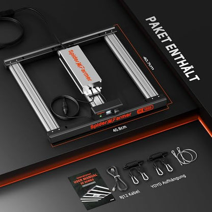 Spider Farmer SE1500 LED Grow Lampe Samsung 301H EVO 70x70CM