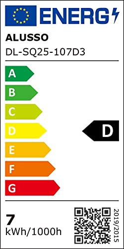 ALUSSO LED Einbaustrahler Flach Dimmbar IP65 Schwarz 7W – 6er Set