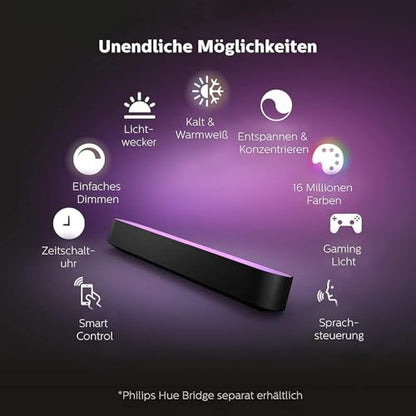 Philips Hue White & Color Ambiance Play Lightbar 2er Pack Schwarz
