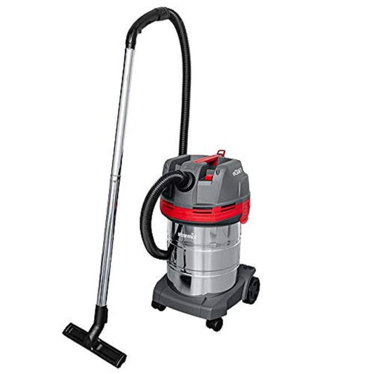 Starmix eCraft APL-1430 EWR Nass-Trockensauger für Elektrowerkzeuge, kompakter schwarz-gelber Industriesauger zur Absaugung.