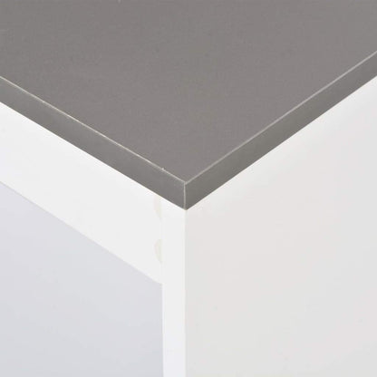 vidaXL Bartisch mit Regal - Stehtisch Küchentheke Weiss