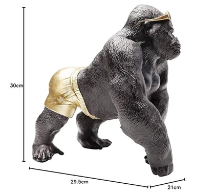 Kare Design Deko Objekt Monkey Beach, Deko Skulptur – Grau/Schwarz