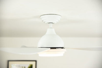 PEPEO Raja Deckenventilator mit Beleuchtung – Weiss 122cm