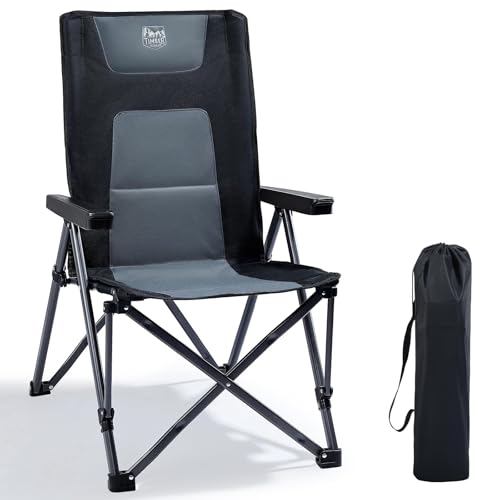 TIMBER RIDGE Campingstuhl faltbar – hohe Lehne, 260 KG, 4 Pos.