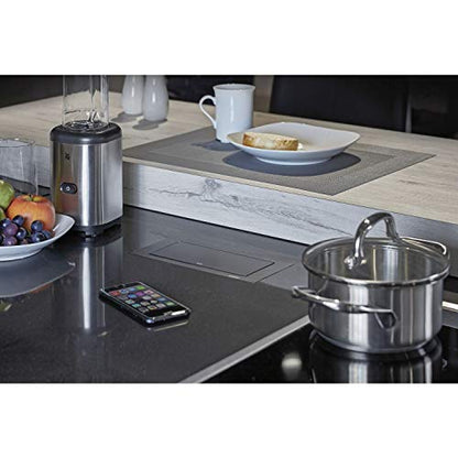 EVOline Backflip 159271005300 Tischsteckdose USB - Schwarz Matt