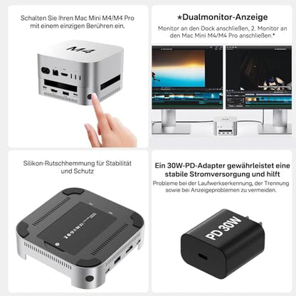 ACASIS Mac mini M4 Docking Station - Dual Bay NVMe SSD DS1101-EU