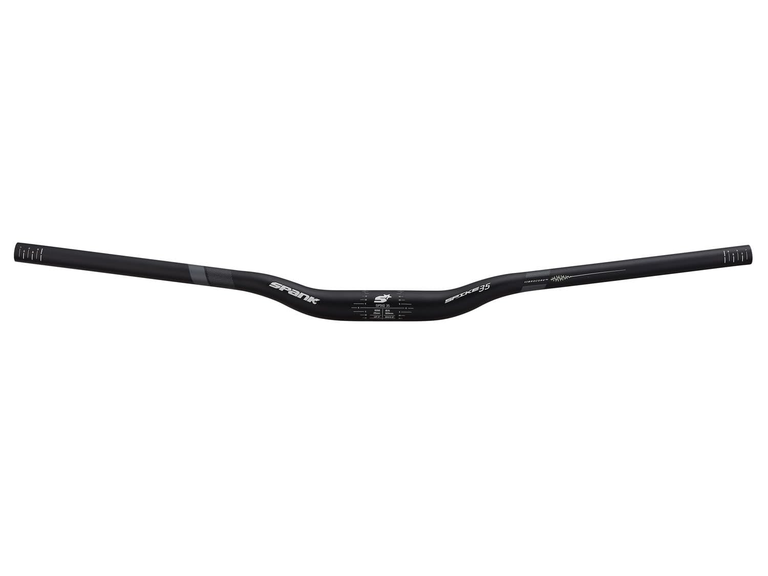 Spank Spike 35 VIBROCORE Mountainbike Lenker – 25mm Rise Schwarz: Schwarzer Lenker mit 25mm Rise zur Lenkung und Vibrationsdämpfung.