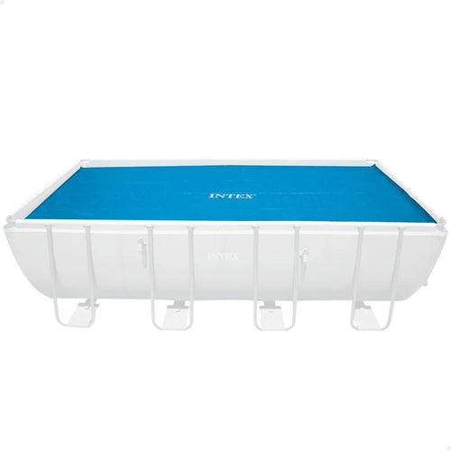 Intex Solarabdeckplane Ultra Frame rechteckig 549 x 274 cm, blaue Polyethylenfolie mit Luftblasen