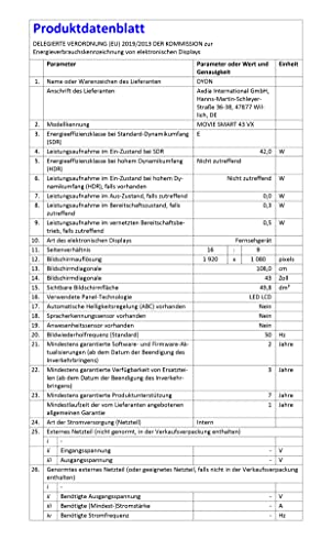 DYON Movie Smart 43 VX Full-HD Smart TV – 43 Zoll (108 cm)