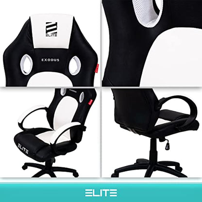 ELITE MG100 Exodus ergonomischer Gaming Stuhl - Schwarz/Weiss
