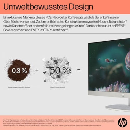 HP All-in-One-PC 23.8" FHD Touch AMD Ryzen 5 7520U - Weiss