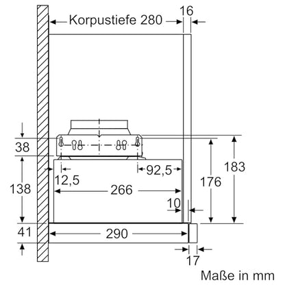 Bosch DFM064W54 Serie 2 Flachschirmhaube 60cm Umluft Abluft
