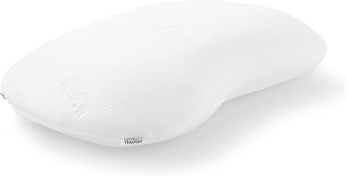 TEMPUR Sonata Memory Foam Nackenstützkissen - Grösse M. Geschwungenes, weißes Kissen zur Druckentlastung und Stützung von Nacken und Schultern im Schlaf.