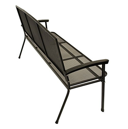 DEGAMO Gartenbank Rivo 3-sitzer XL - Stahl Eisengrau
