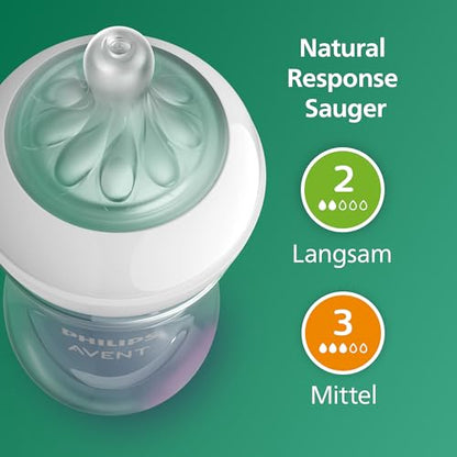 Philips AVENT Natural Response Glas Babyflaschen Geschenkset Neugeborene