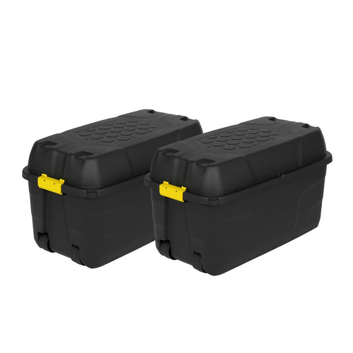 Kreher XXL Transport- & Kissenbox Schwarz mit Rollen