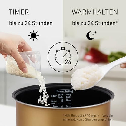 Panasonic SR-DA152KXE Reiskocher mit Dampfgarer - Schwarz