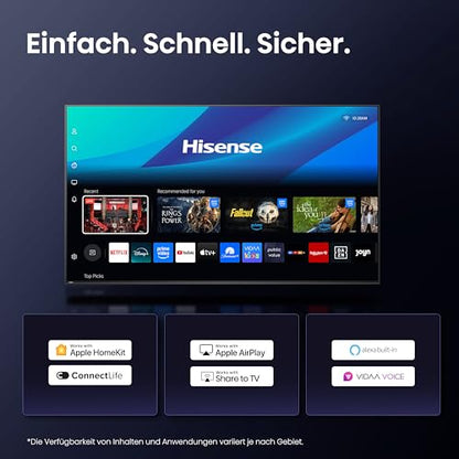 Hisense 55E7Q QLED Smart Fernseher - 55 Zoll 4K UHD Dolby Vision [2025]